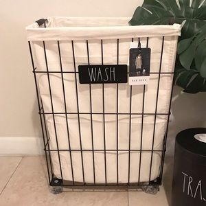 SOLD Rae Dunn rolling laundry basket